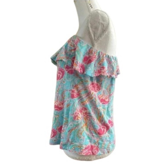 Lily Pulitzer Off the shoulder top Sz Lg - Picture 2 of 6